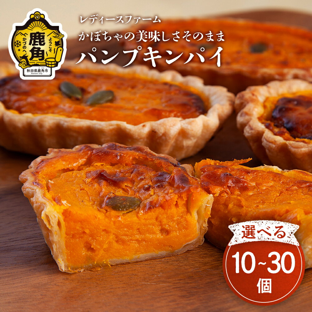 【ふるさと納税】 パンプキンパイ 10個 / 20個 / 30個 スイーツ お菓子 バレンタインデー ホワイトデー 家庭用 完熟 国産 かぼちゃ カボチャ 南瓜 お中元 お歳暮 贈り物 贈答用 グルメ ギフト 故郷 秋田 あきた 鹿角市 鹿角 送料無料 【レディースファーム】