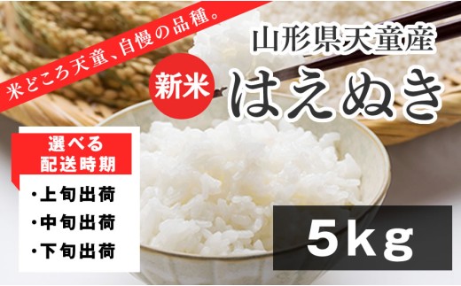 07-01-154-11A はえぬき5kg [2025年11月上旬発送・令和7年産]