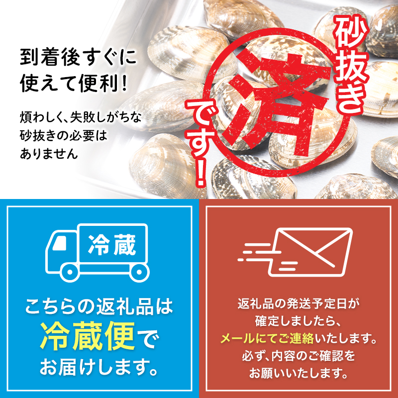 砂出し済 大粒の天然あさり2kg ふるさと納税 貝 F4F-0384