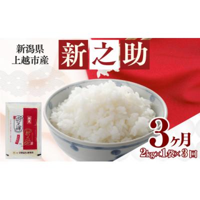 ふるさと納税 上越市 【発送月固定定期便】【7月下旬より発送予定】新潟県上越市産　新之助　精米　2kg全3回