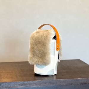 エコファーバッグカバー　無地ライトベージュS【cbm13】