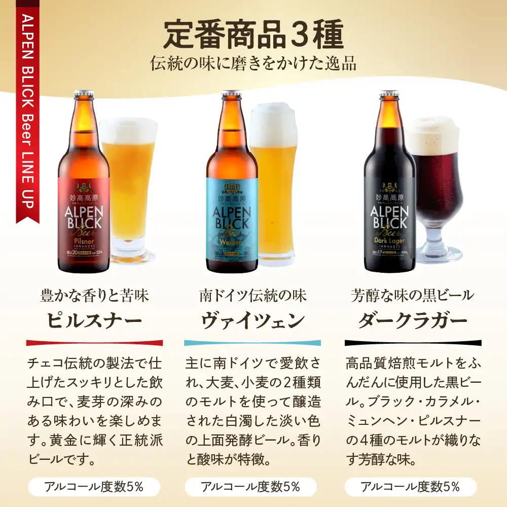 妙高高原アルペンブリックビール６種ギフトセット(500ml×6本) ビール クラフトビール 地ビール エール ラガー 飲み比べ お取り寄せ 金賞受賞 家飲み 晩酌 詰め合わせ 贈り物 贈答 ギフト プ