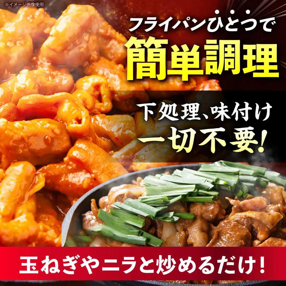 【6回定期便】岐阜県産豚もつの鉄板焼き「元祖みたけとんちゃん」豚塩味（8人前）[AVAA062]豚ホルモン 定期