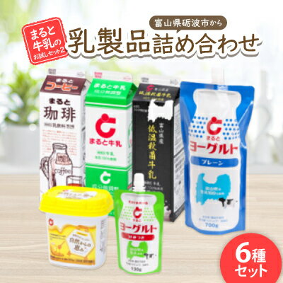 【ふるさと納税】【まると牛乳　お試しセット2】富山県砺波市から乳製品の詰め合わせ【配送不可地域：離島・北海道・沖縄県】【1466757】