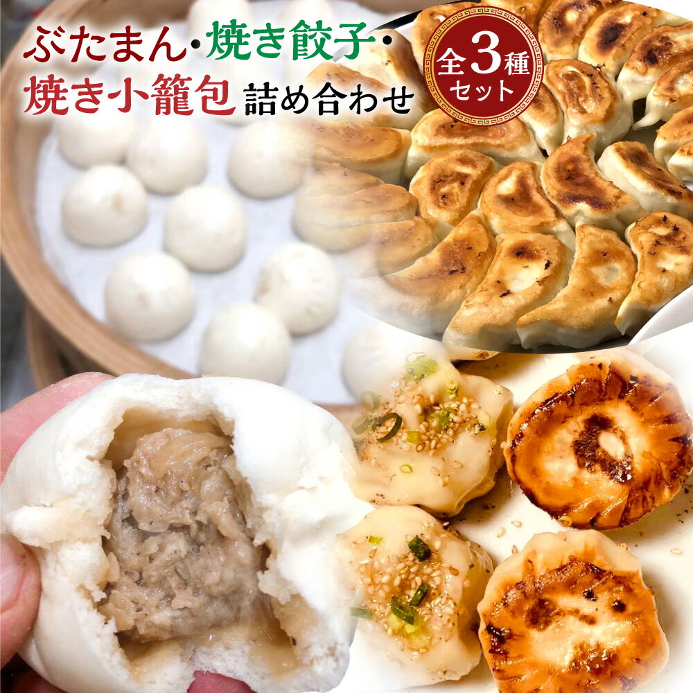 【ふるさと納税】詰め合わせ ぶたまん 20個 焼餃子10個 焼小籠包8個 全3種 | 白家園 バイジャエン セット 豚まん 中華まん ぎょうざ 小籠包 冷凍 中華 惣菜 おかず 長崎 送料無料