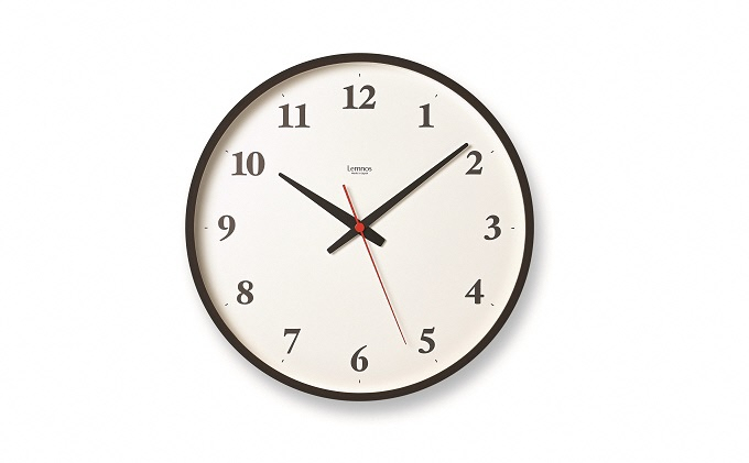 
Plywood clock［電波時計] / LC21-06W BW レムノス Lemnos 時計[№5616-0968]
