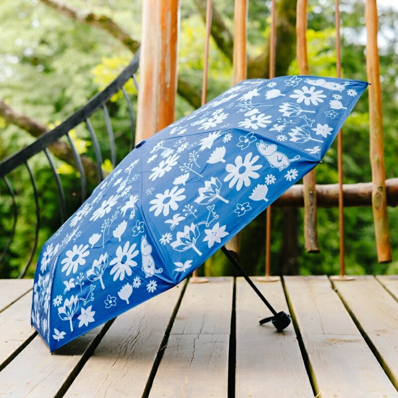 【ふるさと納税】MOOMINVALLEY PARK 晴雨兼用 折り畳み傘 花畑　お届け：発注後、1か月程度 HNNA016