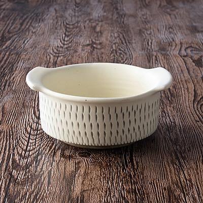 ふるさと納税 東峰村 小石原焼 カネハ窯 飛び鉋グラタン皿セット(白マット×S) |  | 01