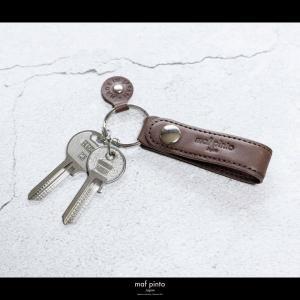maf pinto (マフ ピント)ストラップ キーリング キーホルダー キーケース ダークブラウン レザー 本革 日本製