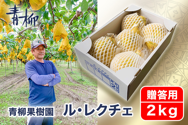 
            【2025年先行予約】新潟特産 幻の洋梨ル・レクチェ 贈答用 2kg（5〜7玉）〈11月下旬～順次出荷〉 ルレクチェ ル・レクチエ ルレクチエ 西洋梨 新潟県産 ギフト 果物 フルーツギフト 冬の味覚 産地直送 加茂市 青柳果樹園
          