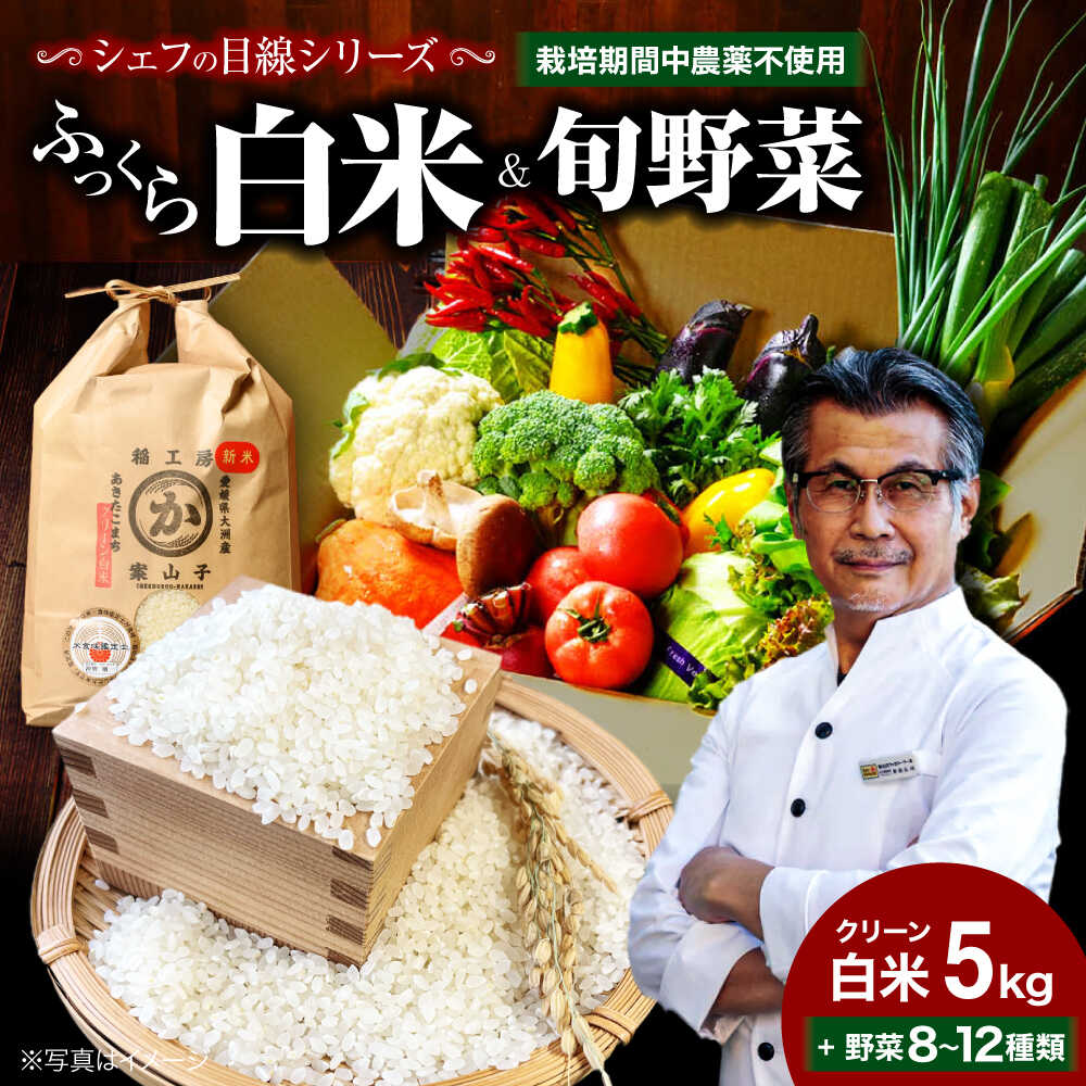【ふるさと納税】 旬 の 野菜 セット × 白米 5kg 詰め合わせ | 人気 おすすめ ランキング おいしい 農薬 不使用 野菜 白米 お米 新鮮 大洲市/ヒロファミリーフーズ [AGBX009] 20000 20000円 以上