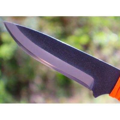 ふるさと納税 南国市 【晶之作】アウトドアナイフ:MASANO　白鋼【パラシュートコード　オレンジ】皮ケース |  | 02