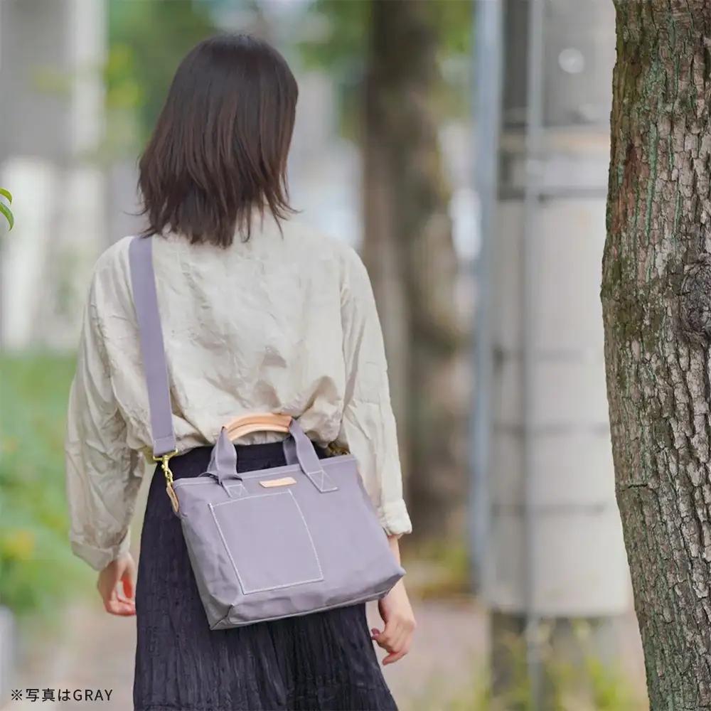 手提げショルダー　ネイビー　【12203-0379-1】