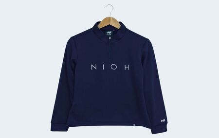 レディースエアライトロングスリーブモックネックシャツ/ネイビー/Sサイズ ゴルフウェア ゴルフ レディース ロゴカラー モックネック 紺色 おしゃれ コーデ｜石川県 小松市【有限会社ドオム】