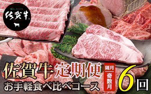 【定期便】佐賀牛 お手軽 食べ比べコース （年6回奇数月）A5～A4 中島精肉