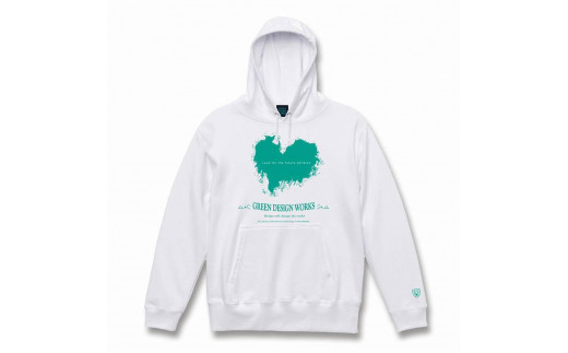 屋久島ウィルソンハート パーカー (ホワイト) サイズL (男女兼用)