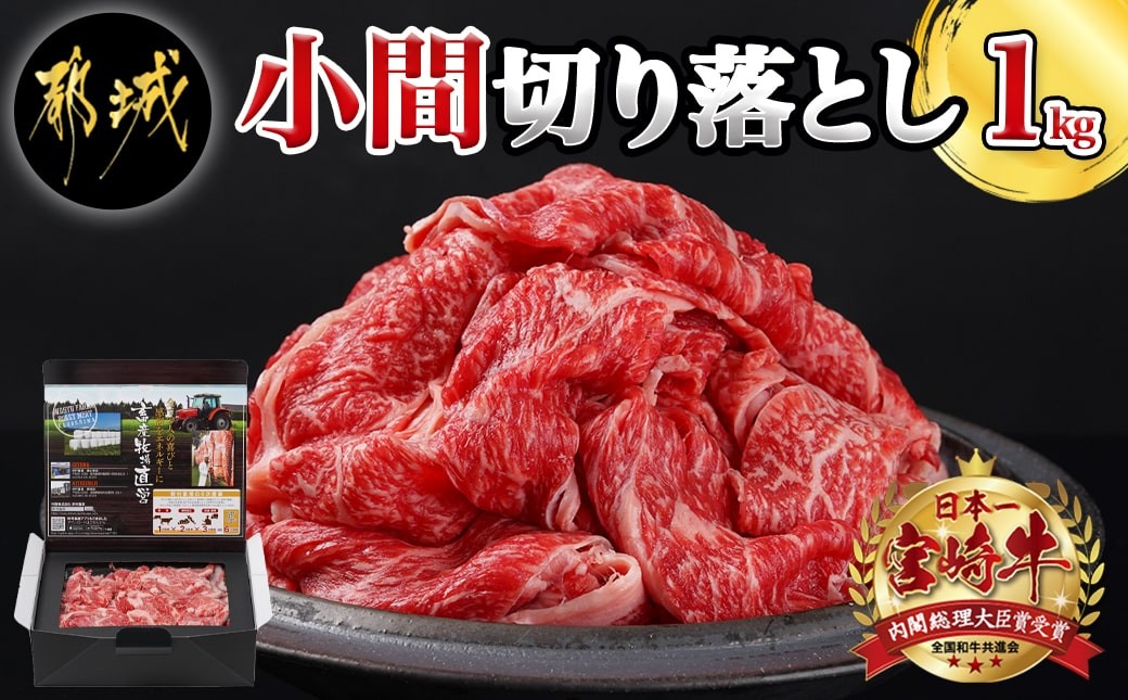 
宮崎牛こま切り落とし1kg_18-4207_(都城市) 牛小間切落とし肉 (500g×2パック/計1キロ) 旨味たっぷり 炒め物 煮込み料理
