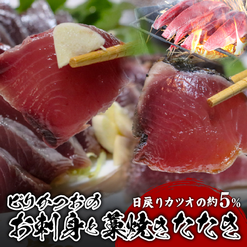 もちもち食感ビリかつお　刺身250g×2節＆藁焼きたたき250g×2節　【鰹 たたき かつおのたたたき わら焼き 魚 魚介 食品 セット  人気 おすすめ 高知県 南国市】