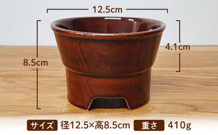 美濃焼　陶器製ペット用フードボウル【丸高台フードボウル (S/ブラウン)pet96】【1427388】