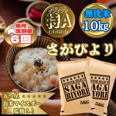 ふるさと納税 大町町 【毎月定期便】【無洗米】さがびより10kg(5kg×2袋)(大町町)全6回