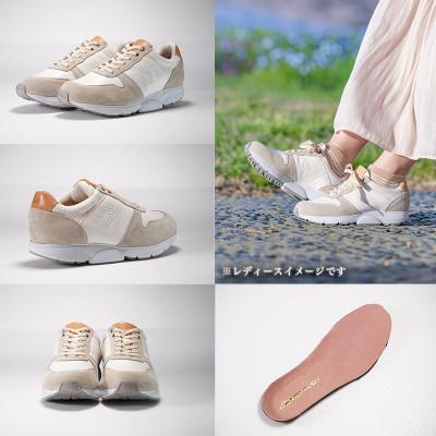 ふるさと納税 大和郡山市 ミッドフット 25.0cm WHITE(ホワイト) レザースニーカー 婦人靴 牛革 MF001JL |  | 01