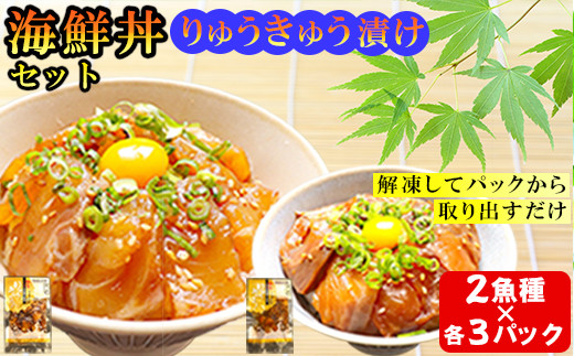 
            豊後絆屋 りゅうきゅう(2種×3食セット) 大分郷土料理 ふるさと納税 魚 冷凍 加工品 惣菜 おすすめ おいしい 刺身 詰め合わせ おせち セット 産地直送 国産 大分県 海鮮 漬け 真空パック 小分け 惣菜 人気 海鮮丼 漬け丼 鯛 タイ たい 鰤 ブリ ぶり 母の日 父の日 ＜101-001_5＞
          