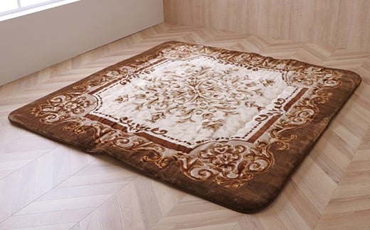 厚さ40mmであったかい ふっくら敷 シャルマン 195cm×245cm BR（ブラウン） こたつ敷布団 こたつ敷き こたつ布団 こたつ コタツ 炬燵 福岡県 柳川市