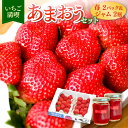 【ふるさと納税】いちご満喫 あまおう 2パック & あまおうジャム 2瓶 のセット あまおう いちご イチゴ 苺 完熟 小粒 フルーツ くだもの 果物 ジャム 本格ジャム 福岡県 送料無料【2025年1月上旬～4月下旬発送予定】