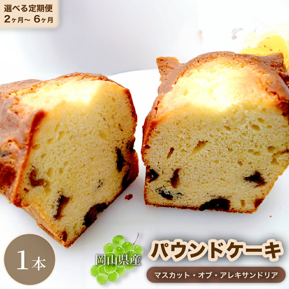 【ふるさと納税】マスカットのパウンドケーキ 1回あたり約440g×1本 ＜選べる定期便＞ 1ヶ月毎 2回 / 3回 / 4回 / 5回 / 6回 フルーツ くだもの 果物 ケーキ スイーツ デザート お菓子 洋菓子 おやつ 家庭用 ギフト 贈答 贈り物 冷蔵 岡山県 倉敷市 送料無料