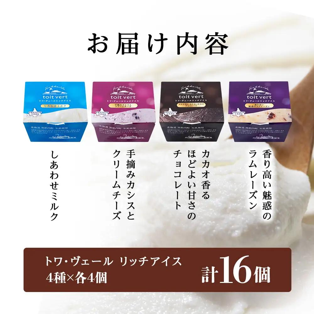 リッチアイスクリーム 16個セット（100ml）【 4種 × 各4個】