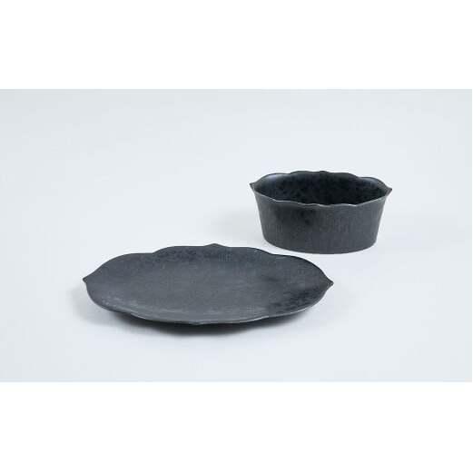有田焼 桔梗渕 24cm プレート 15cm(H) ボウル 2点セット【金善製陶所】和食器 食器 器 お家カフェ ギフト おしゃれ A30-845_イメージ3