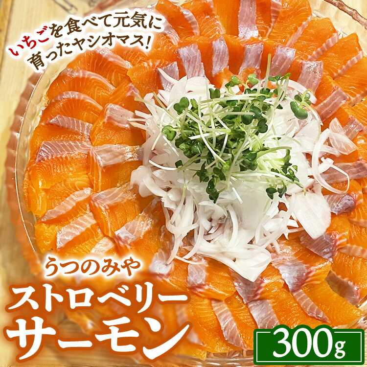 【ふるさと納税】うつのみやストロベリーサーモン 300g 【楽天限定】 | 鮭 サケ サク 冷凍 解凍 魚 海鮮 魚介 刺身 いちご 栃木県 宇都宮市