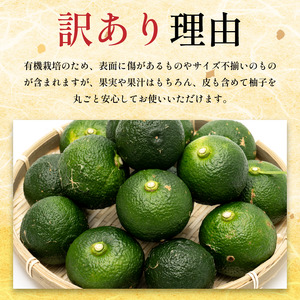 訳あり 青ゆず 有機ゆず 柚子 3kg 青柚子 柚子 柚子 柚子 柚子