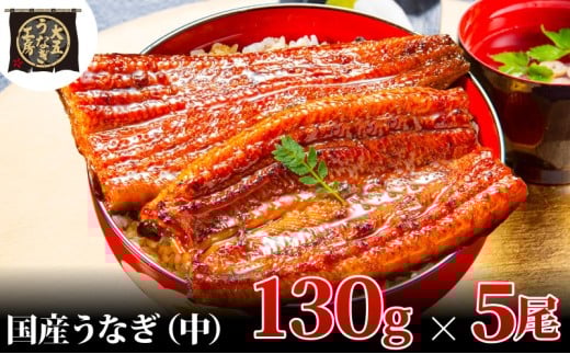 [№5695-1773]【期間限定9月30日までの特別価格！】うなぎ蒲焼 130g×5尾(650g) うなぎ ウナギ 鰻 蒲焼 蒲焼き冷凍 国産 大五 大五通商 静岡 島田市