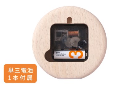 タイルと木のシンプルな手作り時計 TILE WOOD CLOCK 壁掛け・置き時計 『メタル釉』【杉浦製陶】 インテリア 雑貨 おしゃれ [TAO019]