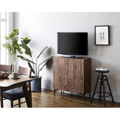 ふるさと納税 大川市 キャビネット　フィスバ　サイドボード　幅80cm　ブラウン