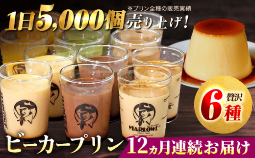 【全12回定期便】葉山ビーカープリン パーティーアソート セット 6種×2個 詰め合わせ（カスタード・かぼちゃ・抹茶・北海道フレッシュクリーム・エスプレッソ・チョコレート）プリン ぷりん スイーツ デザート パーティーセット 詰め合わせ 食べ比べ 焼きプリン 人気 お菓子 贈り物 贅沢 人気 ギフト ご褒美 洋菓子 おかし ビーカープリン プレゼント 横須賀【マーロウ】 [AKAF049]