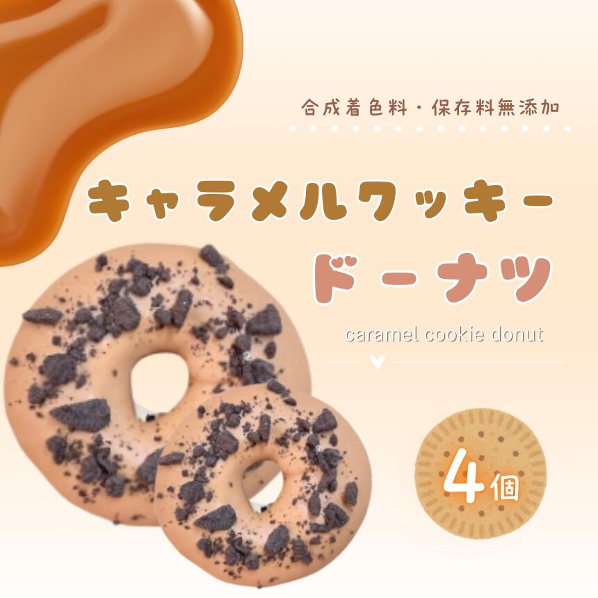 【ふるさと納税】 キャラメルクッキー ドーナツ 4個 セット | スイーツ お菓子 チョコレート チョコ ドーナツ キャラメル クッキー おやつ デザート バター不使用 保存料不使用 こだわり おすすめ SIUNAUS SWEETS シウナススイーツ 東京都 調布