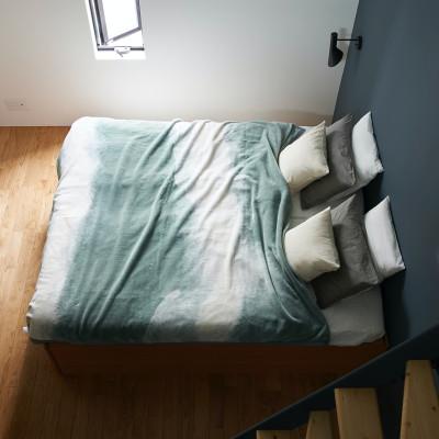 ふるさと納税 泉大津市 天然由来の抗菌加工 コットンブランケット ダブル サイズ 綿毛布 【LOOM&SPOOL】カーキ |  | 01