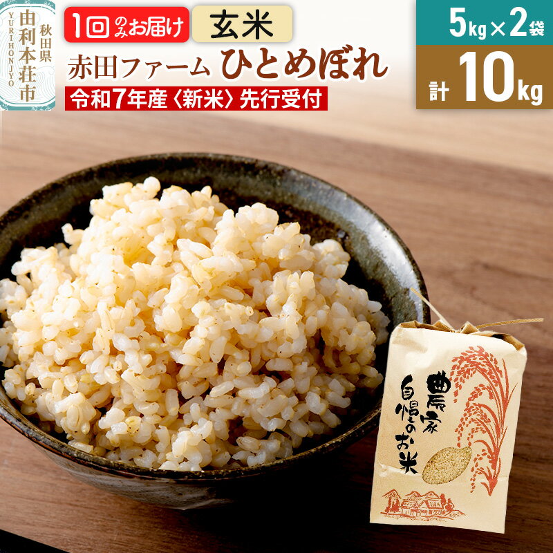 【ふるさと納税】《新米予約》令和7年産 【 玄米 】 秋田県産ひとめぼれ10kg（5kg×2袋）