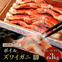 【ふるさと納税】カニ 定期便 5ヶ月 大型 ズワイガニ ボイル 脚 3kg 3L・4Lサイズ ずわいがに マルヤ水産 ずわい蟹 ずわいガニ 蟹 かに 海鮮 魚介類 魚介 足 お楽しみ 5回　定期便・ 亘理町