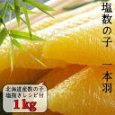 【ふるさと納税】 国産 塩数の子ジャンボ 北海道産 1本羽 1kg 小分け 500g×2袋 千葉県 南房総市 ニシン 大きい 食感 バリバリ 塩漬け 包装 レシピ同封 お正月 おせち 魚卵 冷蔵 送料無料