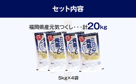 【令和7年産】 福岡県 大木町産 元気つくし 20kg　BC05