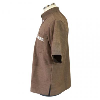 ふるさと納税 石垣市 みんさウェア ボタンダウン(ココア) 男性用 Mサイズ |  | 01