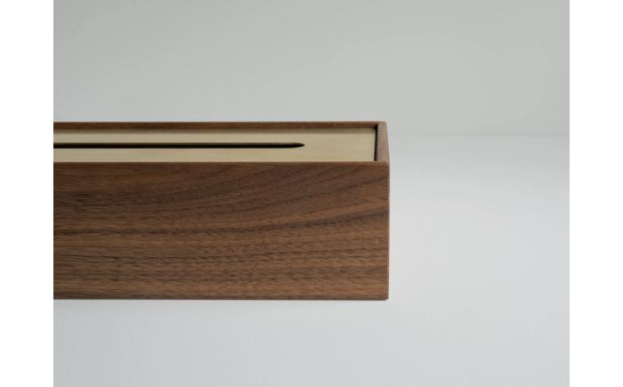 【受注生産】ティッシュケース［ウォールナット］ / ティッシュケース ティッシュカバー ケース カバー インテリア おしゃれ 小物 木目調 木製 SDG’s ナチュラル 雑貨 贈答 ギフト / 恵那市