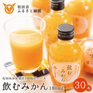 【早和果樹園】飲むみかん30本入（180ml）(B614-4)