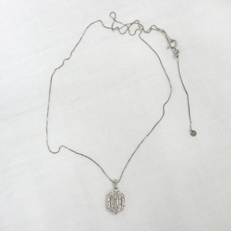 甲府市発 プラチナ ダイヤモンド ペンダント PT900 0.7ct [WP-3703PT]