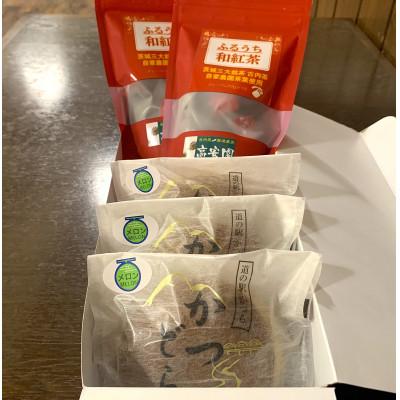 ふるさと納税 城里町 和紅茶とかつどら3個セット【季節の果物】 |  | 01