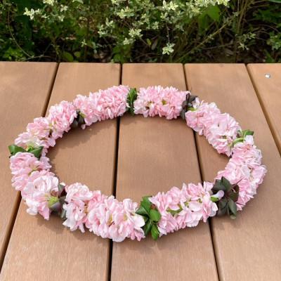 ふるさと納税 ふじみ野市 ハワイアンレイ生花　スプレーカーネーション(ピンク系:Kuiスタイル) |  | 01