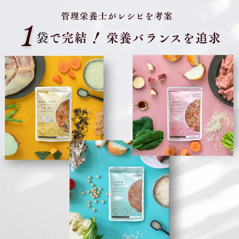 HOPPE BABY FOOD 9か月以上向けベビーフード　6袋セット_OS358-0001